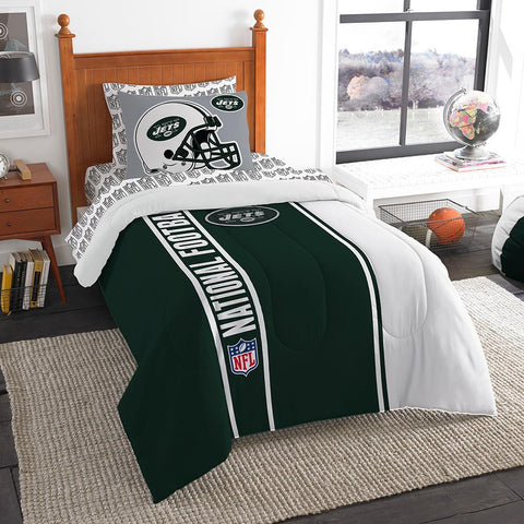 New York Jets NFL Twin Comforter Bed in a Bag (Soft & Cozy) (64in x 86in)