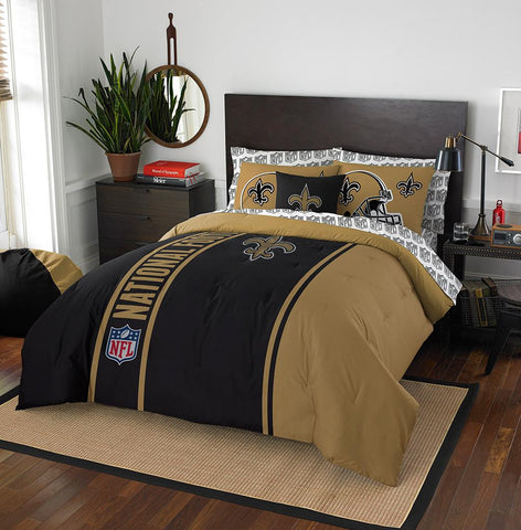New Orleans Saints NFL Full Comforter Bed in a Bag (Soft & Cozy) (76in x 86in)