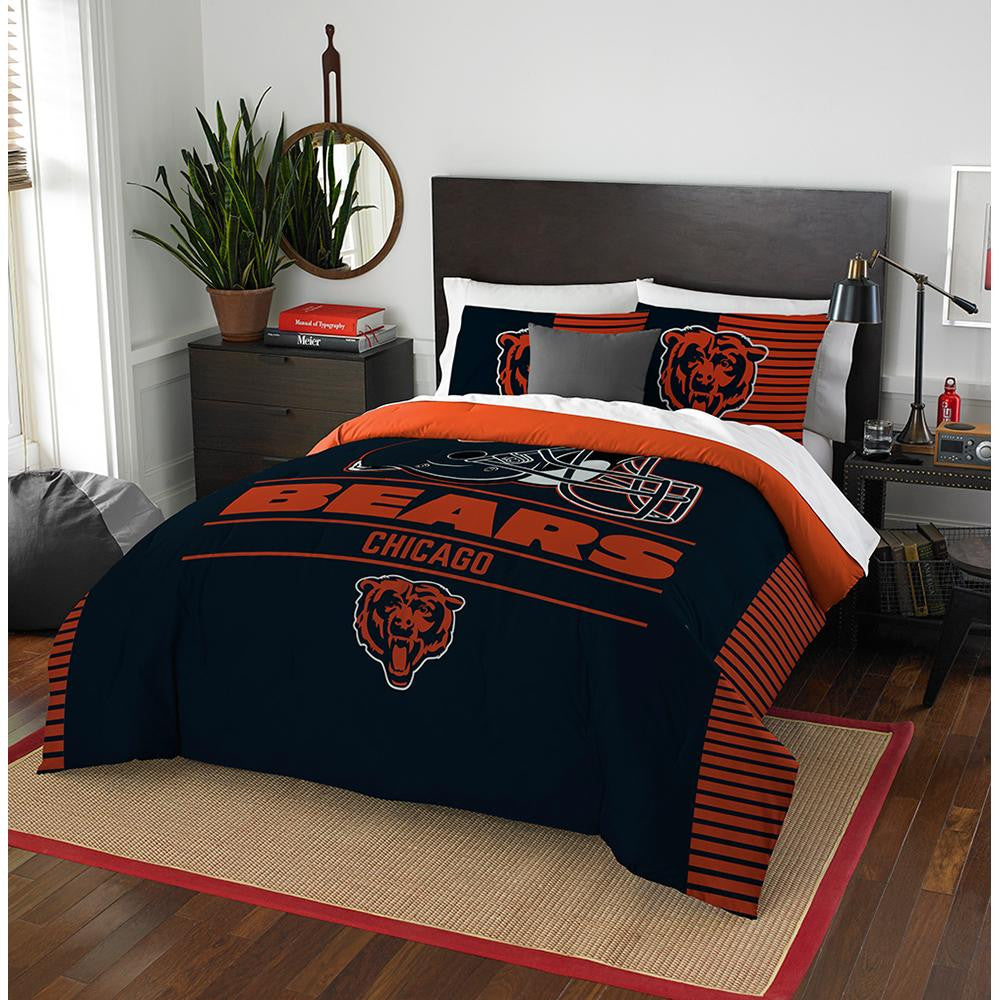 Chicago Bears Nfl Full Comforter Set (draft Series) (86" X 86")