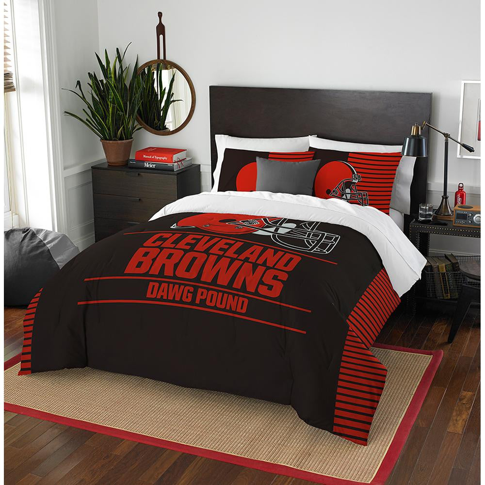 Cleveland Browns Nfl Full Comforter Set (draft Series) (86" X 86")