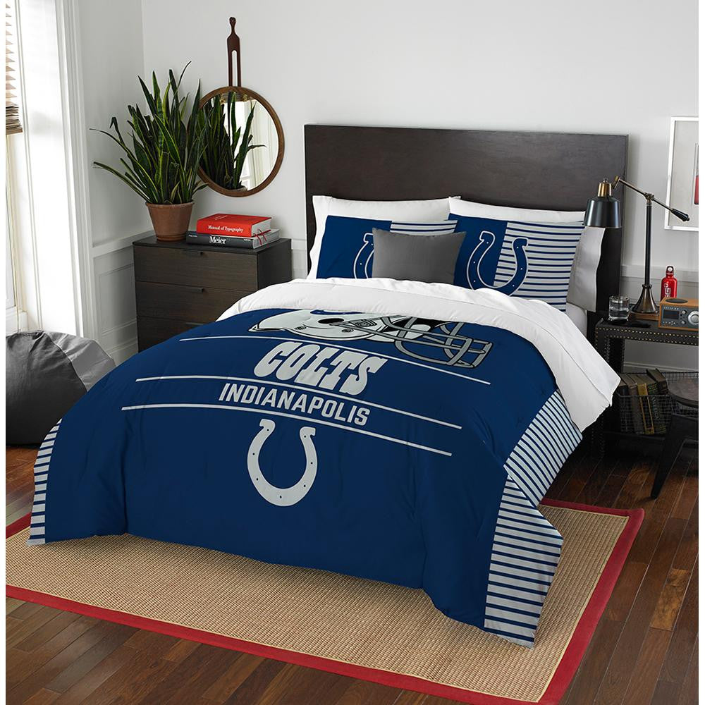 Indianapolis Colts Nfl Full Comforter Set (draft Series) (86" X 86")