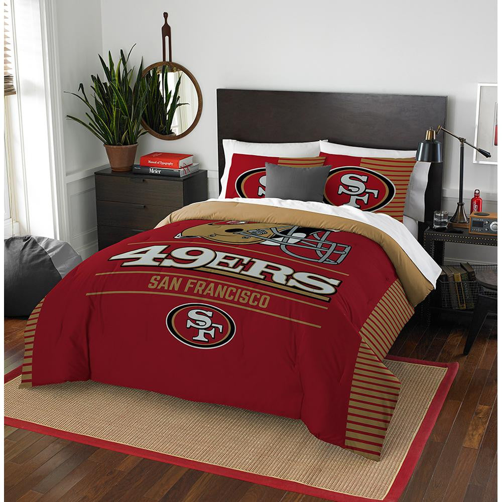 San Francisco 49ers Nfl Full Comforter Set (draft Series) (86" X 86")