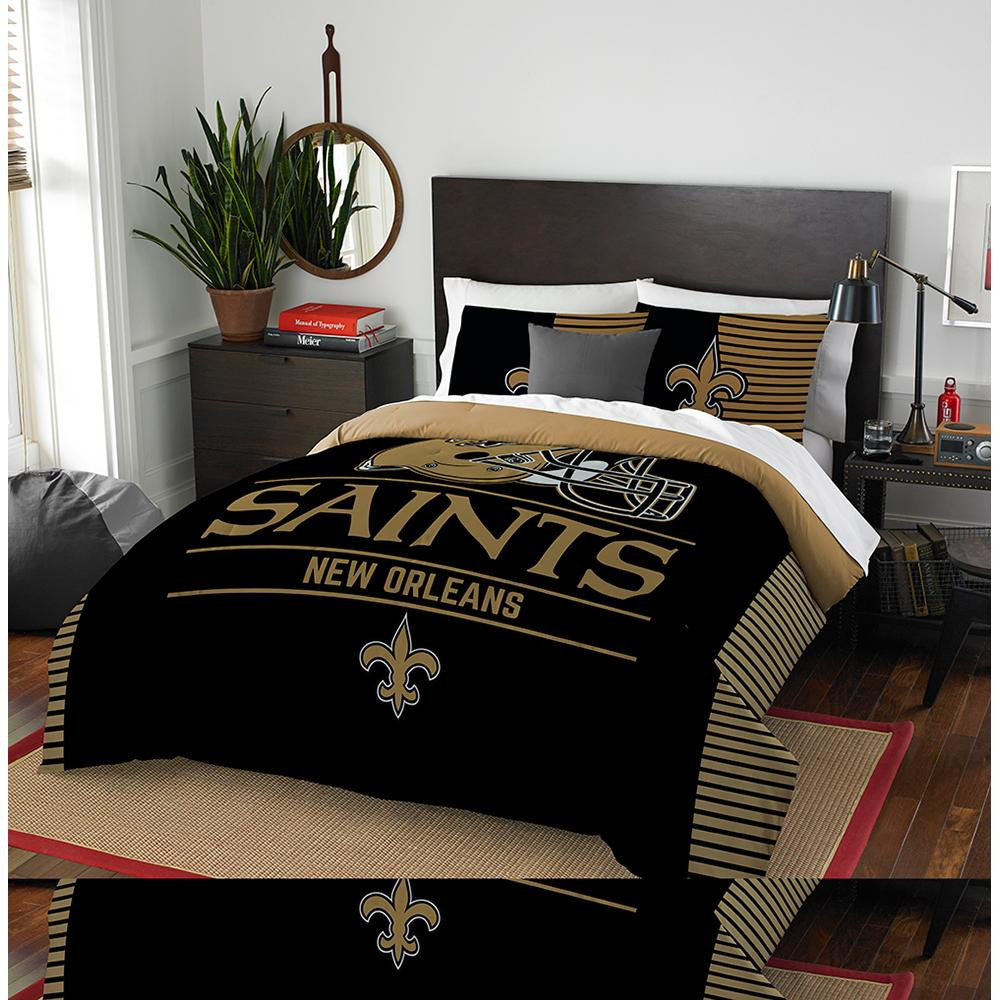 New Orleans Saints Nfl Full Comforter Set (draft Series) (86" X 86")