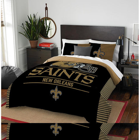 New Orleans Saints Nfl Full Comforter Set (draft Series) (86" X 86")