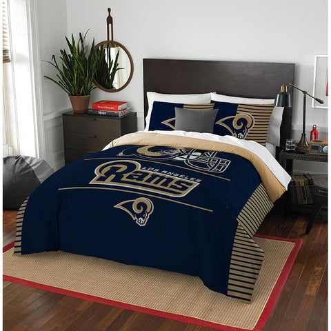 Los Angeles Rams Nfl Full Comforter Set (draft Series) (86" X 86")