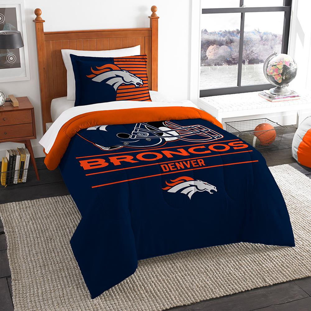 Denver Broncos Nfl Twin Comforter Set (draft Series) (64" X 86")