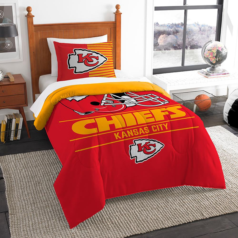 Kansas City Chiefs Nfl Twin Comforter Set (draft Series) (64" X 86")