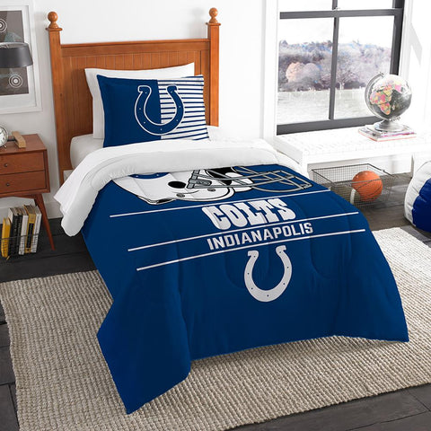 Indianapolis Colts Nfl Twin Comforter Set (draft Series) (64" X 86")