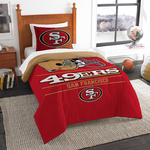 San Francisco 49ers Nfl Twin Comforter Set (draft Series) (64" X 86")