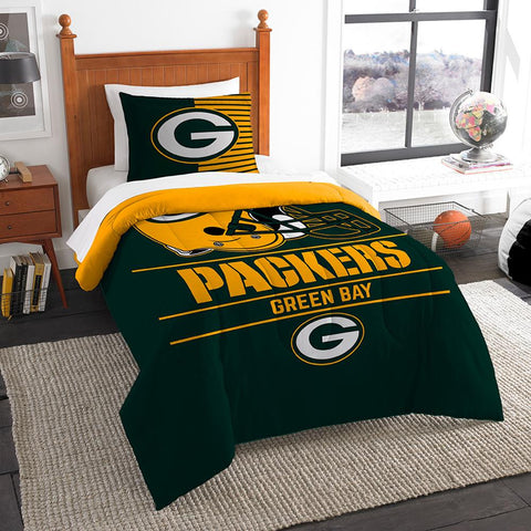 Green Bay Packers Nfl Twin Comforter Set (draft Series) (64" X 86")