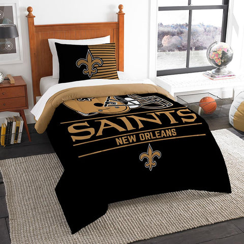 New Orleans Saints Nfl Twin Comforter Set (draft Series) (64" X 86")