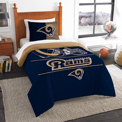 Los Angeles Rams Nfl Twin Comforter Set (draft Series) (64" X 86")