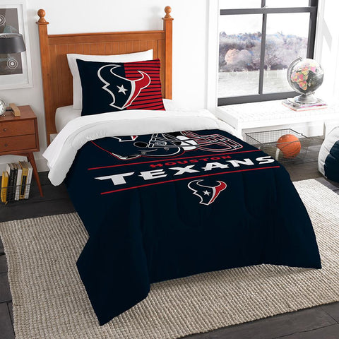 Houston Texans Nfl Twin Comforter Set (draft Series) (64" X 86")