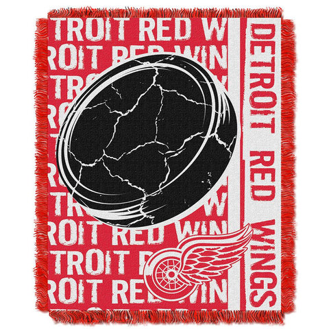 Detroit Red Wings NHL Triple Woven Jacquard Throw (Double Play Series) (48x60)