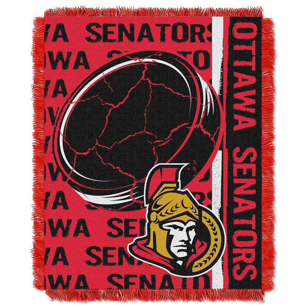 Ottawa Senators NHL Triple Woven Jacquard Throw (Double Play Series) (48x60)
