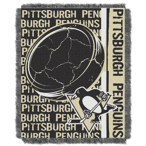 Pittsburgh Penguins NHL Triple Woven Jacquard Throw (Double Play Series) (48x60)