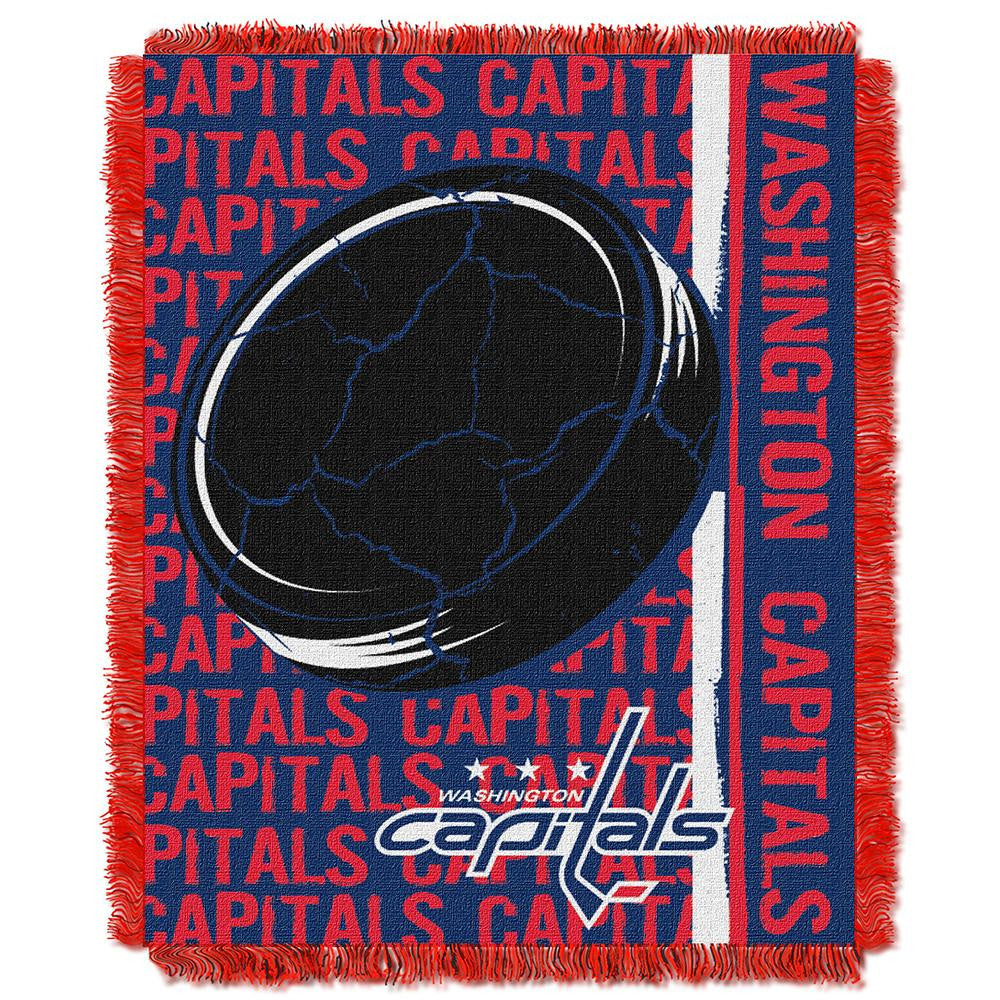 Washington Capitals NHL Triple Woven Jacquard Throw (Double Play Series) (48x60)