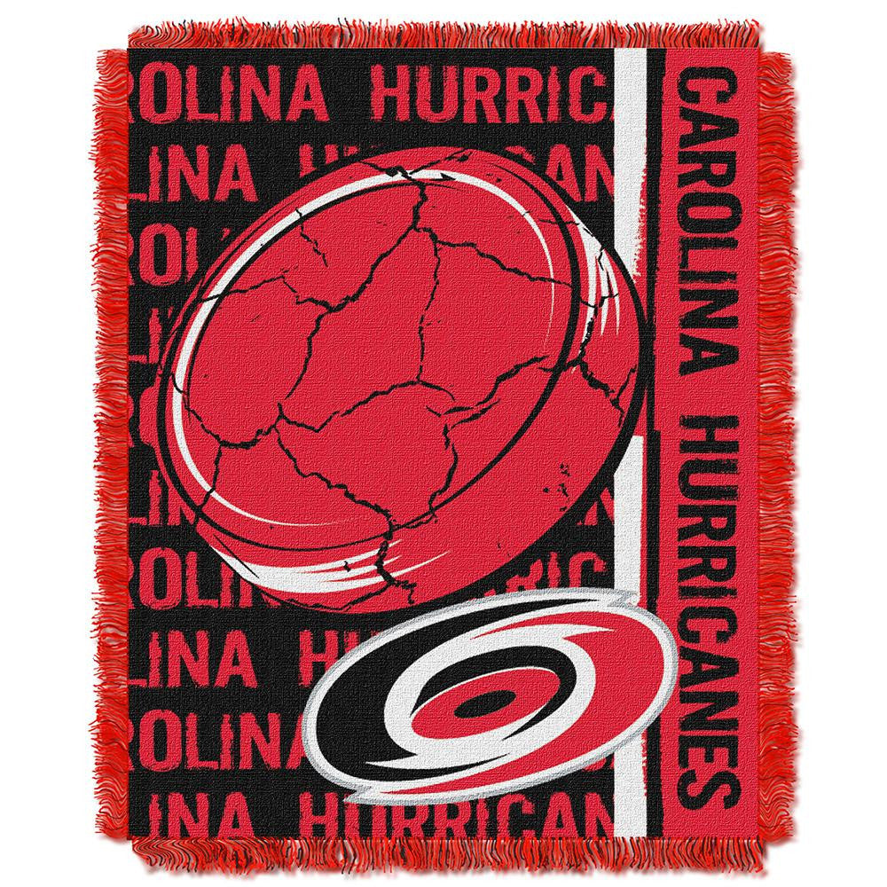 Carolina Hurricanes NHL Triple Woven Jacquard Throw (Double Play Series) (48x60)