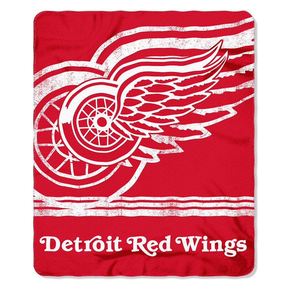 Detroit Red Wings NHL Light Weight Fleece Blanket (Fadeaway Series) (50inx60in)
