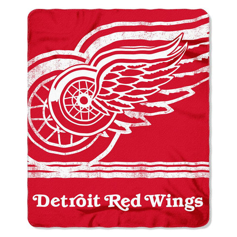 Detroit Red Wings NHL Light Weight Fleece Blanket (Fadeaway Series) (50inx60in)
