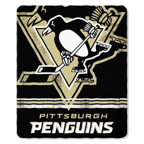 Pittsburgh Penguins NHL Light Weight Fleece Blanket (Fadeaway Series) (50inx60in)