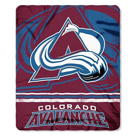 Colorado Avalanche Nhl Light Weight Fleece Blanket (fadeaway Series) (50inx60in)