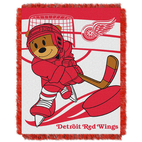 Detroit Red Wings NHL Triple Woven Jacquard Throw (Score Baby Series) (36x48)