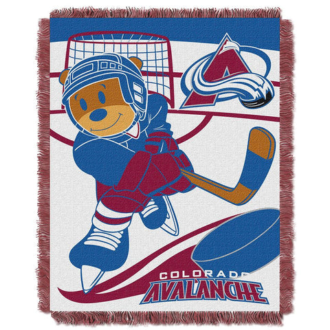 Colorado Avalanche NHL Triple Woven Jacquard Throw (Score Baby Series) (36x48)