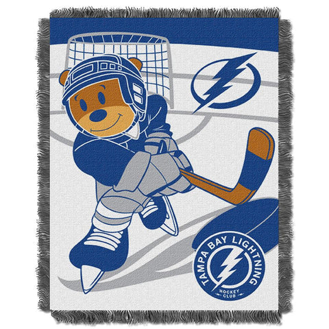 Tampa Bay Lightning NHL Triple Woven Jacquard Throw (Score Baby Series) (36x48)