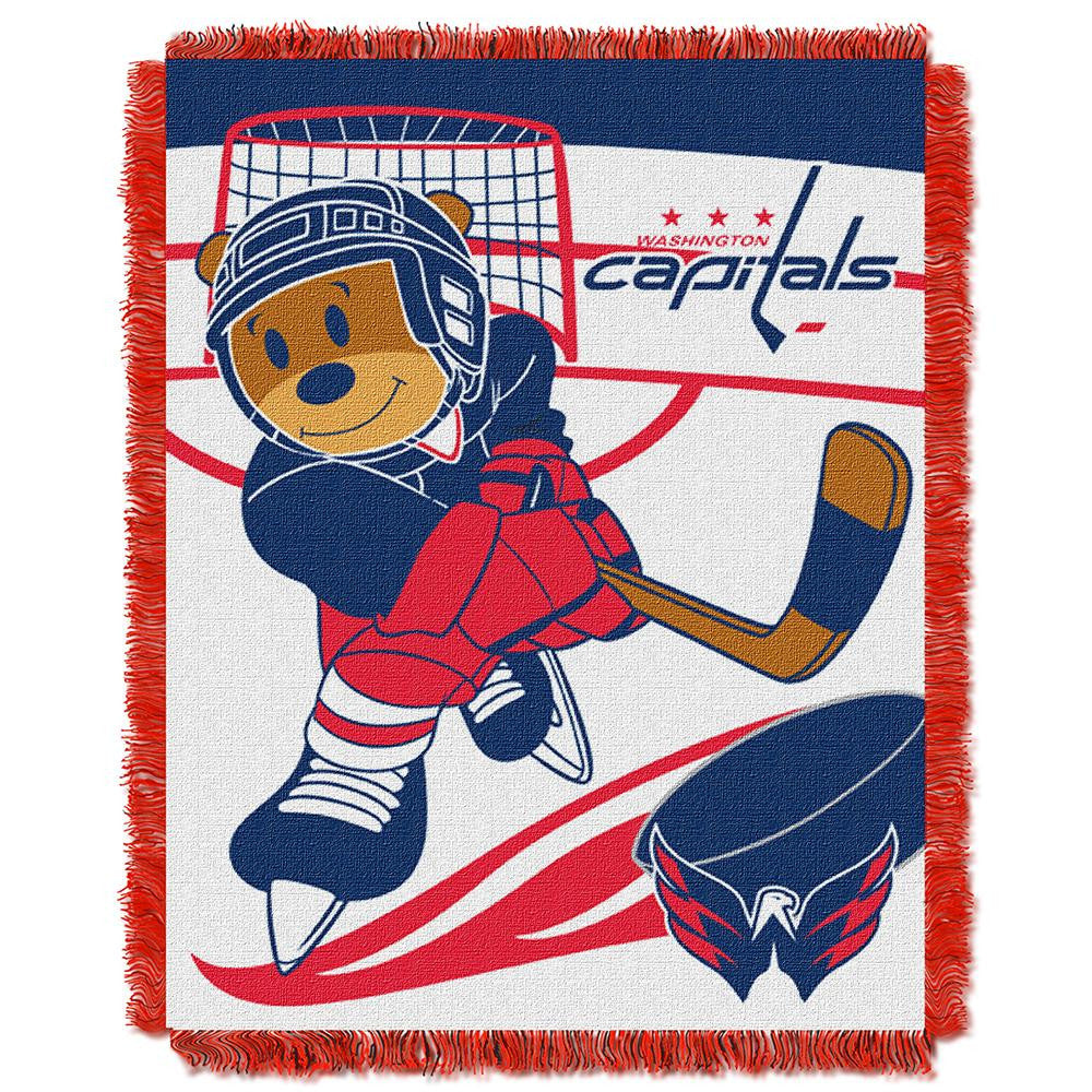 Washington Capitals NHL Triple Woven Jacquard Throw (Score Baby Series) (36x48)