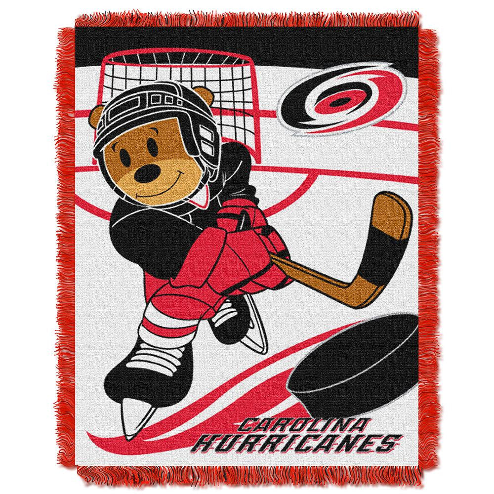 Carolina Hurricanes NHL Triple Woven Jacquard Throw (Score Baby Series) (36x48)