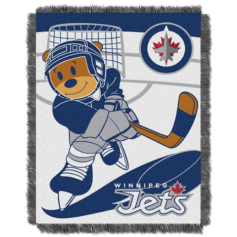 Winnipeg Jets NHL Triple Woven Jacquard Throw (Score Baby Series) (36x48)