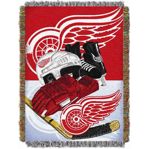 Detroit Red Wings NHL Woven Tapestry Throw Blanket (Home Ice Advantage) (48x60)