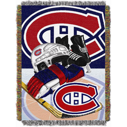 Montreal Canadiens NHL Woven Tapestry Throw Blanket (Home Ice Advantage) (48x60)