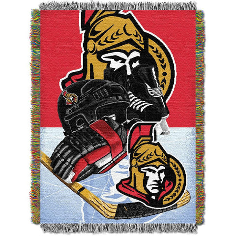 Ottawa Senators NHL Woven Tapestry Throw Blanket (Home Ice Advantage) (48x60)