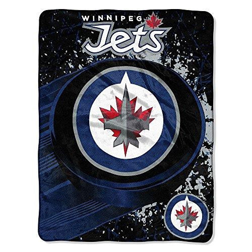 Winnipeg Jets Nhl Micro Raschel Blanket (ice Dash Series) (46in X 60in)