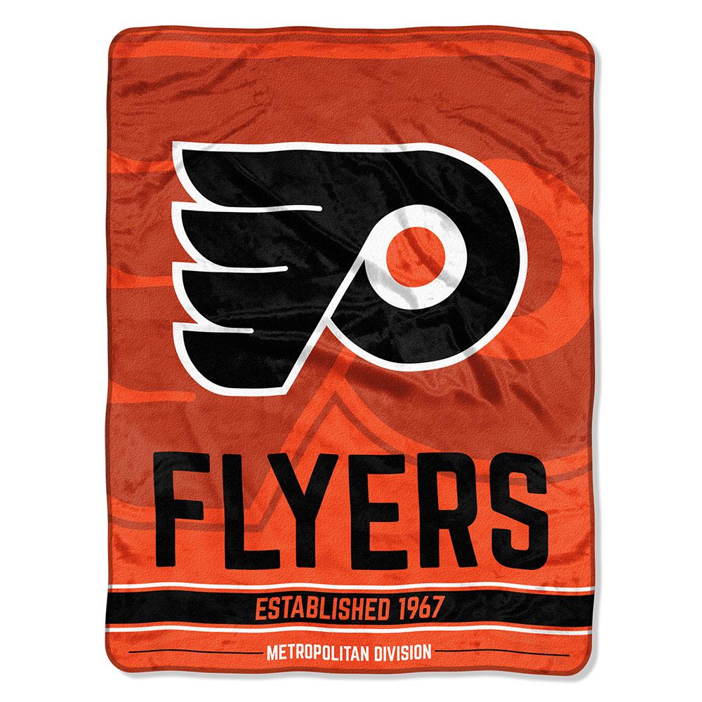 Philadelphia Flyers Nhl Micro Raschel Blanket (ice Dash Series) (46in X 60in)