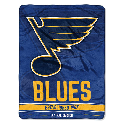 St. Louis Blues Nhl Micro Raschel Blanket (ice Dash Series) (46in X 60in)