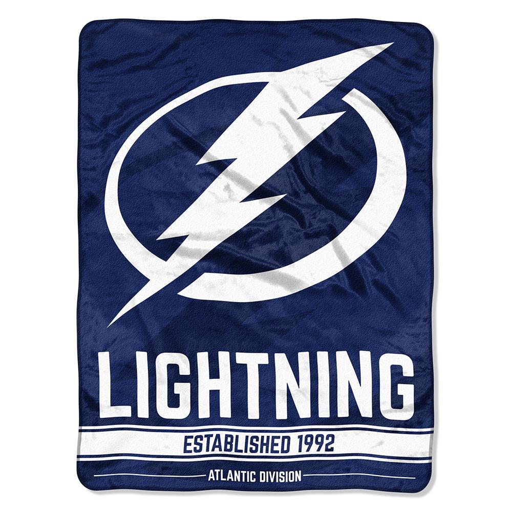 Tampa Bay Lightning Nhl Micro Raschel Blanket (ice Dash Series) (46in X 60in)