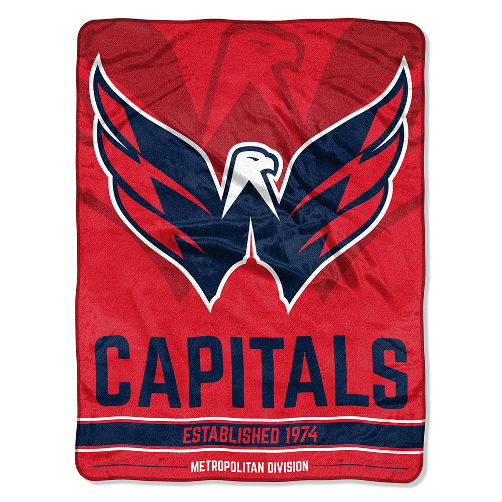 Washington Capitals Nhl Micro Raschel Blanket (ice Dash Series) (46in X 60in)