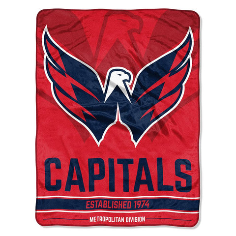 Washington Capitals Nhl Micro Raschel Blanket (ice Dash Series) (46in X 60in)