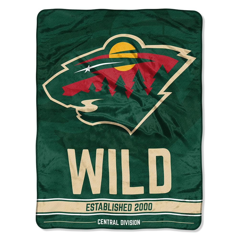 Minnesota Wild Nhl Micro Raschel Blanket (ice Dash Series) (46in X 60in)