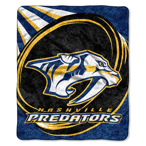 Nashville Predators NHL Sherpa Throw (Puck Series) (50x60)