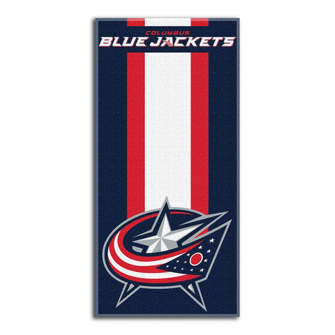 Columbus Blue Jackets Nhl Zone Read Cotton Beach Towel (30in X 60in)