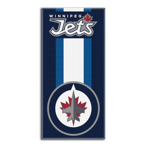 Winnipeg Jets Nhl Zone Read Cotton Beach Towel (30in X 60in)