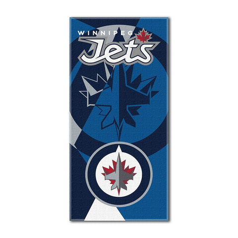 Winnipeg Jets NHL ?Puzzle? Over-sized Beach Towel (34in x 72in)