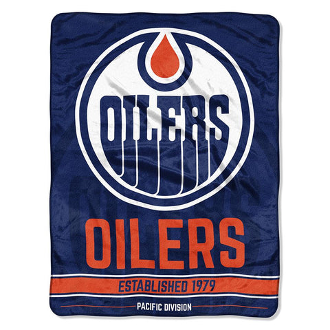 Edmonton Oilers Nhl Micro Raschel Blanket (breakaway Series) (48"x60")