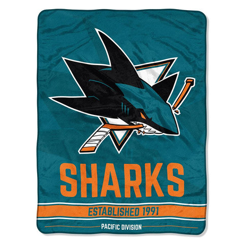 San Jose Sharks Nhl Micro Raschel Blanket (breakaway Series) (48"x60")