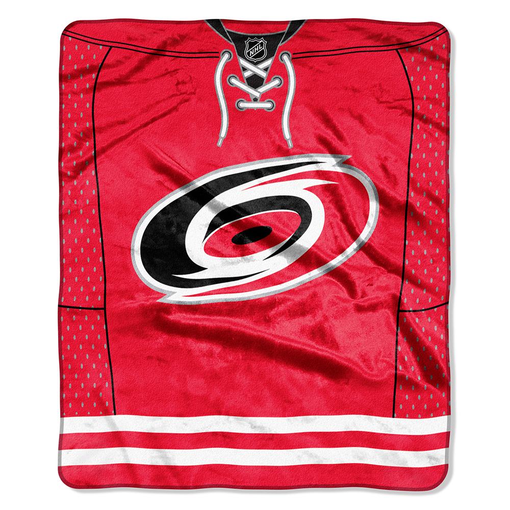 Carolina Hurricanes Nhl Royal Plush Raschel Blanket (jersey Series) (50"x60")