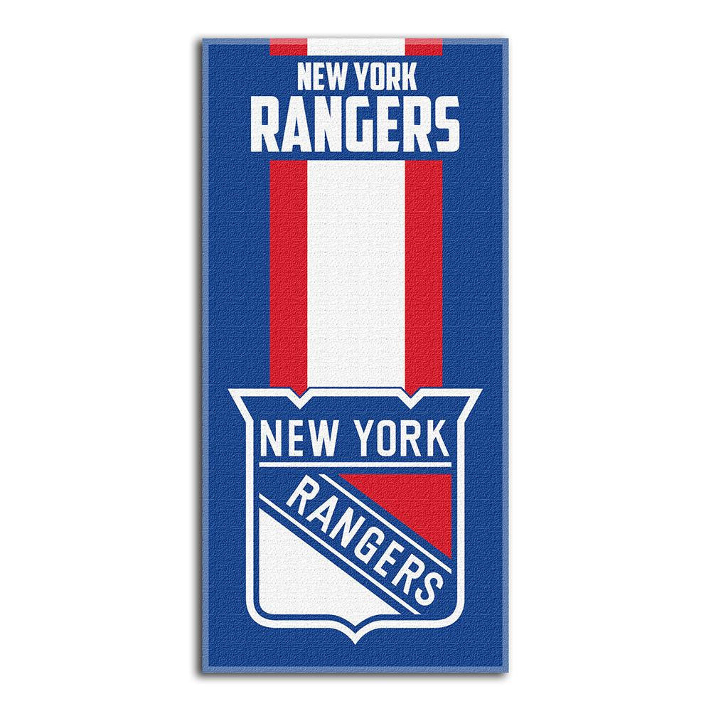 New York Rangers NHL Zone Read Cotton Beach Towel (30in x 60in)